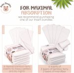 One Size Dragon Fruit Pocket Diaper: Handmade Reusable Birth to Potty Toddler Boy or Girl Water Resistant Cloth Diaper with 1 Bamboo Inserts, Baby QUOKKA ? - Image 5